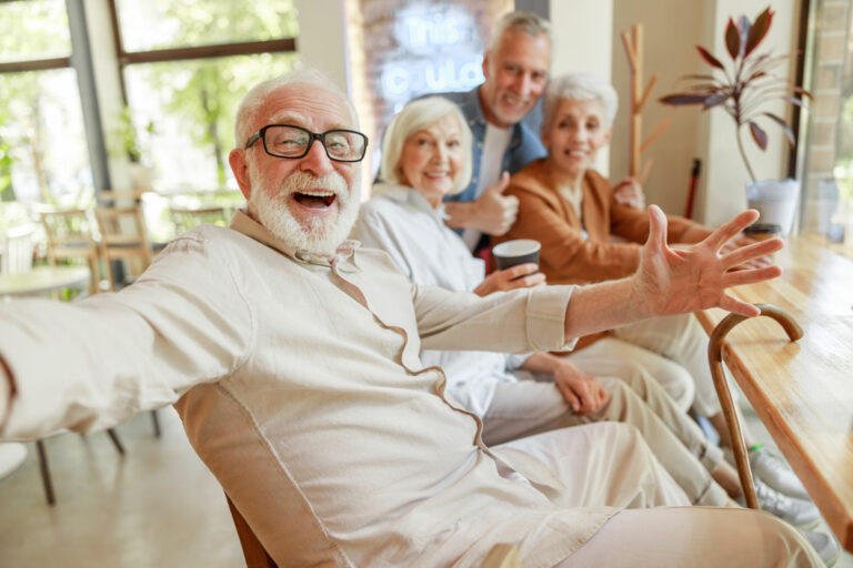 Proveer at Port City | Seniors smiling at café